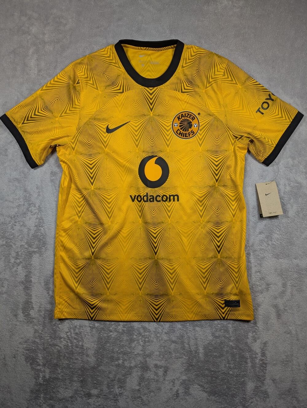 Kaizer Chiefs FC Nike Home Jersey Mens Size Large Yellow Soccer Futbol Team
